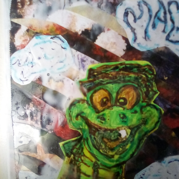 🎨Upcycled Magellan Mixed Media Art🌥 - Picture 8 of 12